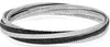 LARGE 17.80CT WHITE & BLACK DIAMOND 18KT WHITE GOLD 3D MULTI ROW BANGLE BRACELET