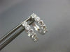 ESTATE .62CT DIAMOND 18K WHITE GOLD CLASSIC 5 STONE SHARED PRONG HUGGIE EARRINGS