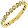ESTATE .17CT DIAMOND 14KT YELLOW GOLD 3D ROUND CLASSIC BEZEL ANNIVERSARY RING