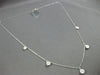 ESTATE .58CT DIAMOND 18KT WHITE GOLD 3D MULTI FLOWER BY THE YARD LOVE NECKLACE