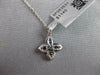 .48CT DIAMOND & AAA SAPPHIRE 18K WHITE GOLD CLASSIC FLOWER LOVE FLOATING PENDANT