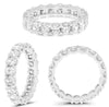 ESTATE 3.80CT DIAMOND PLATINUM 3D OVAL ETERNITY WEDDING BAND ANNIVERSARY RING