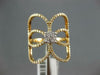 ESTATE LARGE .60CT DIAMOND 18KT WHITE & ROSE GOLD 3D FLOWER LOVE KNOT FUN RING