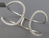 EXTRA LARGE 2.14CT DIAMOND 18KT WHITE GOLD DOUBLE TEAR DROP CUFF BANGLE BRACELET