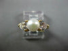 1CT CUBIC ZIRCONIA & AAA SOUTH SEA PEARL 14KT YELLOW GOLD DOUBLE HEART LOVE RING