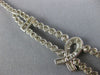 ESTATE LARGE 15.25CT DIAMOND PLATINUM ROUND & BAGUETTE 2 ROW COCKTAIL NECKLACE