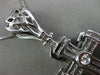 MASSIVE 1.30CT DIAMOND 14KT WHITE GOLD 3D FILIGREE CROSS PENDANT & CHAIN #27657