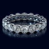 4.25CT DIAMOND 14KT WHITE GOLD 3D SHARED PRONG ETERNITY WEDDING ANNIVERSARY RING