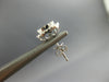 1.29CT DIAMOND 14KT WHITE GOLD CLASSIC ROUND INVISIBLE SQUARE HALO STUD EARRINGS