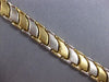ESTATE WIDE 14KT WHITE AND YELLOW GOLD 3D CLASSIC MATTE & SHINY FUN BRACELET