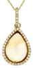 2.28CT DIAMOND & AAA CITRINE 14KT YELLOW GOLD PEAR SHAPE TEAR DROP HALO PENDANT