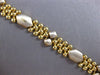ESTATE 14KT WHITE & YELLOW GOLD 3D CLASSIC MATTE & SHINY HEXAGON FUN BRACELET