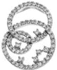 ESTATE .98CT DIAMOND 14KT WHITE GOLD MULTI CIRCULAR LOVE KNOT FLOATING PENDANT