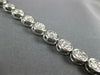 WIDE 2.07CT DIAMOND 14KT WHITE GOLD CLUSTER BEZEL PRONG CLASSIC TENNIS BRACELET