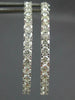 EXTRA LARGE 5.0CT DIAMOND 14KT WHITE GOLD 3MM INSIDE OUT HOOP HANGING EARRINGS