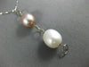 LONG AAA WHITE & PINK SOUTH SEA PEARL 14KT GOLD 3D BY THE YARD LARIAT NECKLACE