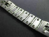 ESTATE WIDE 1.35CT DIAMOND 14K WHITE GOLD 3D SOLID ITALIAN MEN'S BRACELET #24833