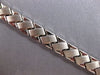 ESTATE 14KT WHITE GOLD 3D CLASSIC MATTE & SHINY CRISS CROSS FUN BRACELET