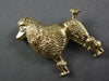 ANTIQUE LARGE .02CT OLD MINE DIAMOND 14K YELLOW GOLD POODLE DOG BROOCH PIN 27039