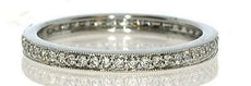 .28CT DIAMOND 18KT WHITE GOLD 3D ROUND 2MM FILIGREE ETERNITY ANNIVERSARY RING