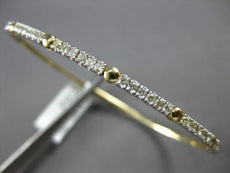 .87CT DIAMOND 14K 2 TONE GOLD BY THE YARD SEMI ETERNITY FLEXIBLE BANGLE BRACELET