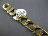 ESTATE LONG 14KT YELLOW GOLD HANDCRAFTED SQUARE LINK MATTE & SHINY MENS BRACELET