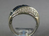5.02CT DIAMOND & AAA SAPPHIRE 18KT WHITE GOLD 3D MULTI ROW PRINCESS & ROUND RING