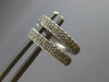ESTATE SMALL .18CT DIAMOND 14KT WHITE GOLD ROUND SQUARE HUGGIE HANGING EARRINGS