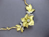 ANTIQUE LARGE .65CT DIAMOND 18KT 2 TONE GOLD HANDCRAFTED FLOWER NECKLACE #28049