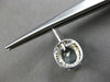 LARGE 6.33CT DIAMOND & AAA AQUAMARINE 14KT WHITE GOLD OVAL & ROUND HALO EARRINGS