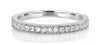 ESTATE .22CT DIAMOND 18KT WHITE GOLD 2MM FILIGREE SEMI ETERNITY ANNIVERSARY RING