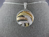 ESTATE .86CT DIAMOND 18KT TRI COLOR GOLD 3D CIRCULAR CRISS CROSS FUN PENDANT