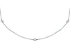 ESTATE .25CT DIAMOND 14KT WHITE GOLD 3D CLASSIC ROUND BY THE YARD LOVE NECKLACE