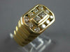 ESTATE .79CT DIAMOND 14KT YELLOW GOLD 3D CLASSIC CHANNEL OCTAGON MENS RING