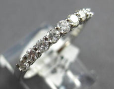 .45CT DIAMOND 14KT WHITE GOLD 3D ROUND 2MM SHARED PRONG WEDDING ANNIVERSARY RING