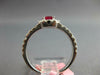 93CT DIAMOND & AAA RUBY 14KT WHITE GOLD 3D CLASSIC OVAL & ROUND HALO LOVE RING