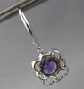 1.78CT DIAMOND & AAA AMETHYST 14KT 2 TONE GOLD SQUARE LEVERBACK HANGING EARRINGS