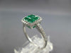 .84CT DIAMOND & AAA EMERALD 18KT WHITE GOLD 3D ROUND & PRINCESS SQUARE FUN RING