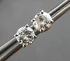 ESTATE 1.18CT DIAMOND 14KT WHITE GOLD CLASSIC STUD EARRINGS 6mm F/G SI-I #24443