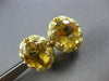 ANTIQUE EXTRA LARGE 20CT AAA YELLOW TOPAZ 18KT YELLOW GOLD OVAL EARRINGS #28131