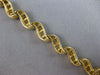 WIDE 5.02CT DIAMOND 14K YELLOW GOLD 3D BAGUETTE MULTI WAVE SWIRL TENNIS BRACELET