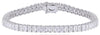 LARGE 11.17CT DIAMOND 18KT WHITE GOLD 3D EMERALD CUT CLASSIC ETERNITY BRACELET