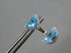 3.13CT DIAMOND & AAA BLUE TOPAZ 14KT WHITE GOLD TRILLION & MOON HANGING EARRINGS