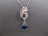 ESTATE 2.05CT DIAMOND & AAA SAPPHIRE 14KT WHITE GOLD SOLITAIRE FLOATING PENDANT