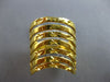 ESTATE LARGE 14KT YELLOW GOLD MULTI ROW DIAMOND CUT MULTI STAR FUN RING #27741