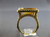 LARGE 9.67CT DIAMOND & AAA CITRINE 14KT YELLOW GOLD RECTANGULAR ENGAGEMENT RING