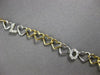 ESTATE 1.61CT DIAMOND 18KT 2 TONE GOLD HEART LOVE BY THE YARD LOVE FUN NECKLACE