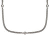 ESTATE .14CT DIAMOND 14KT WHITE GOLD 3D BY THE YARD DOUBLE CHAIN FUN NECKLACE