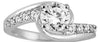 1.25CT DIAMOND 14K WHITE GOLD 3D CLASSIC ROUND DOUBLE SWIRL LOVE ENGAGEMENT RING