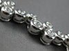 ESTATE LARGE 4.0CT DIAMOND 14KT WHITE GOLD ROUND BEZEL FUN LOVE TENNIS BRACELET